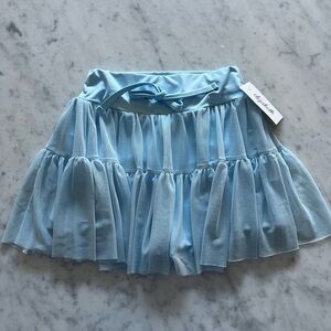 NWT Be Elizabeth James and Lottie Baby Blue Tiered Tule Tennis Skort